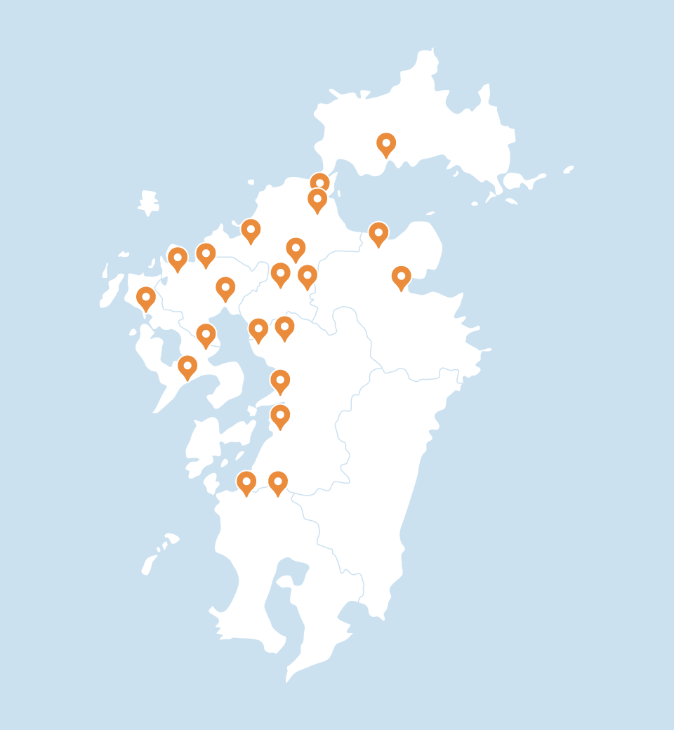 九州の拠点地図:当社ネットワーク